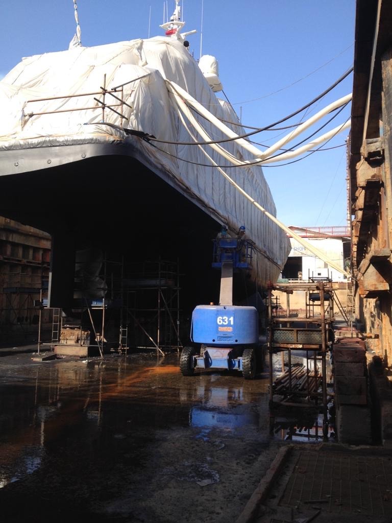 Antifouling marine services boat building